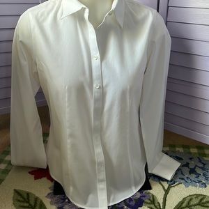 Talbots haberdashery perfect white blouse